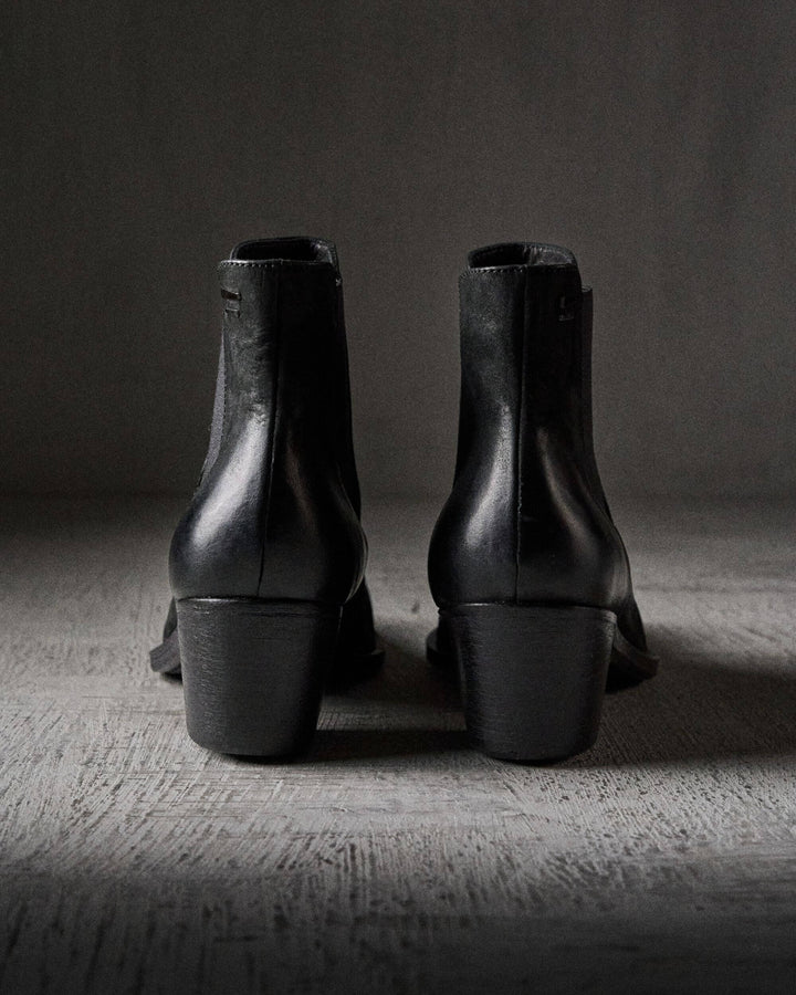 MARZIA waxed suede BLACK boots by The Last Conspiracy – image 2