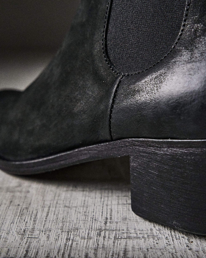MARZIA waxed suede BLACK boots by The Last Conspiracy – image 7