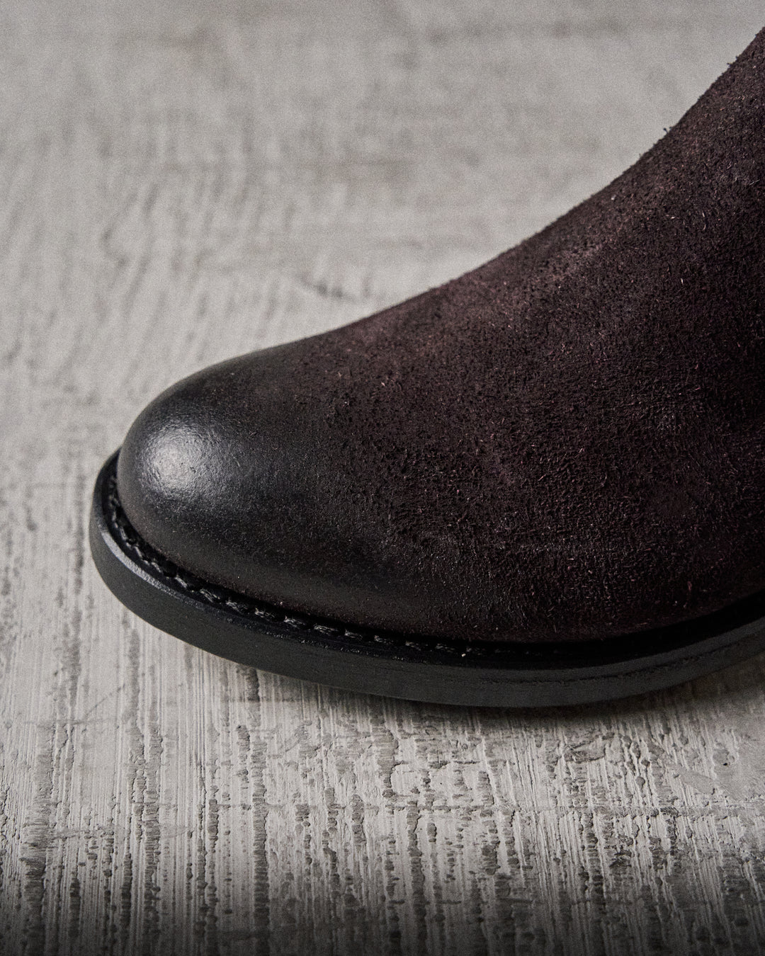 AUDLEY waxed suede FUDGE