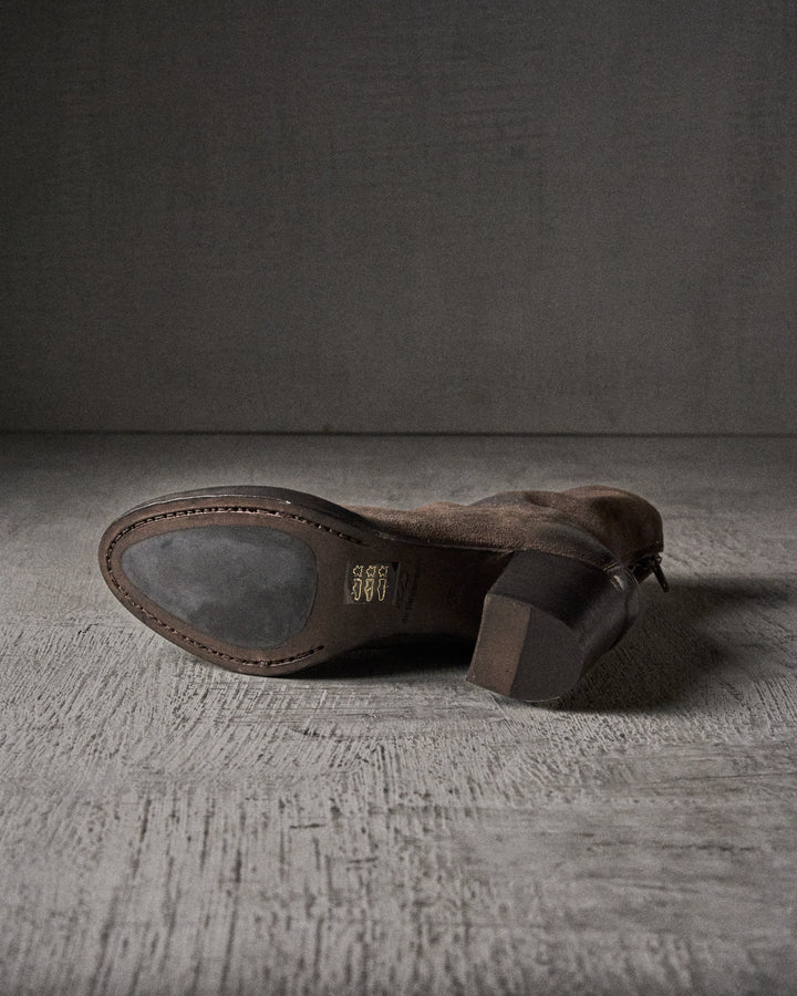KENNA waxed suede DARK GREY