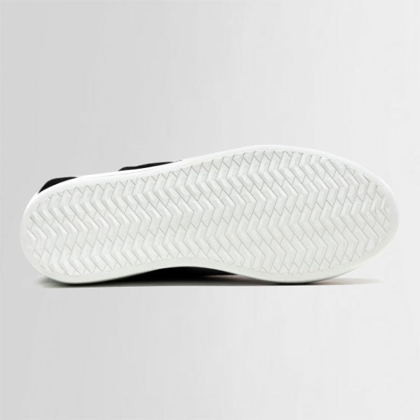 FARA waxed suede - Black/white sole/buffed sole