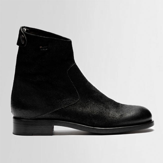 the last conspiracy AUDLEY waxed suede Zip Boot 001 Black