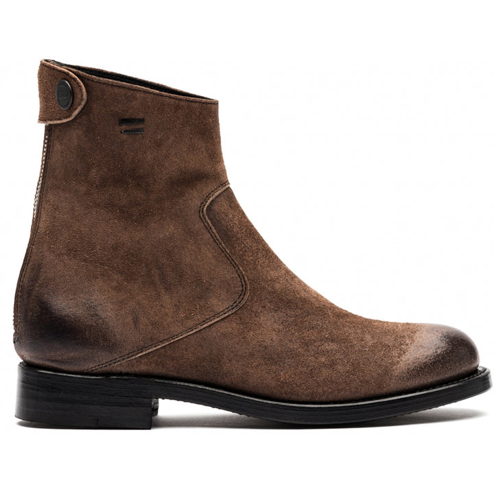 AUDLEY waxed suede DARK BROWN