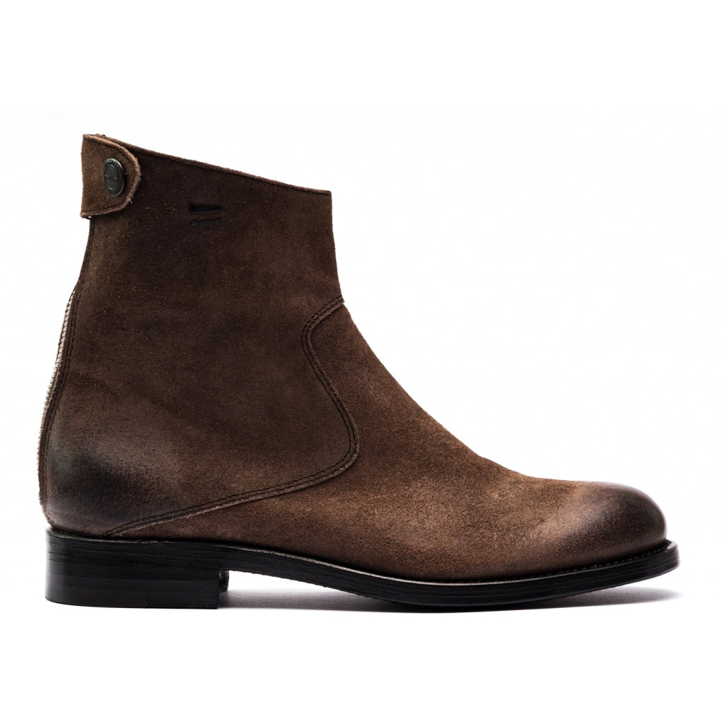 AUDLEY waxed suede DARK TOBACCO