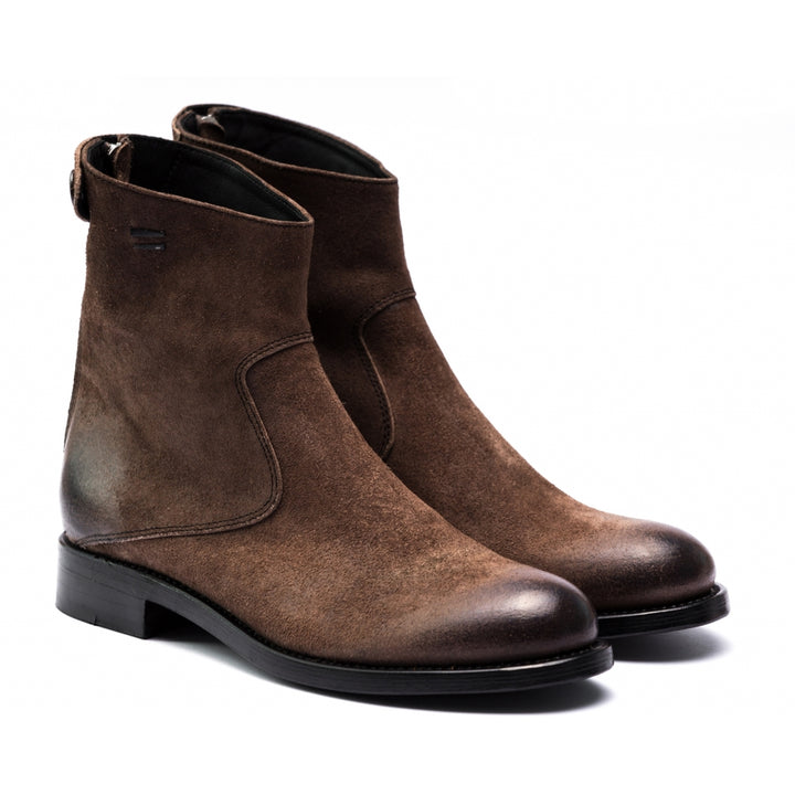 AUDLEY waxed suede DARK TOBACCO