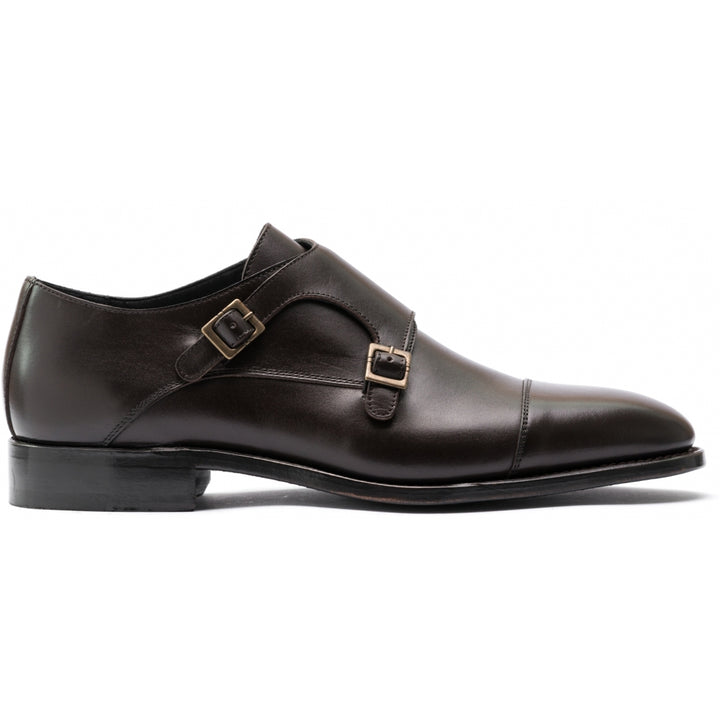 FOX double monk leather CHOCO