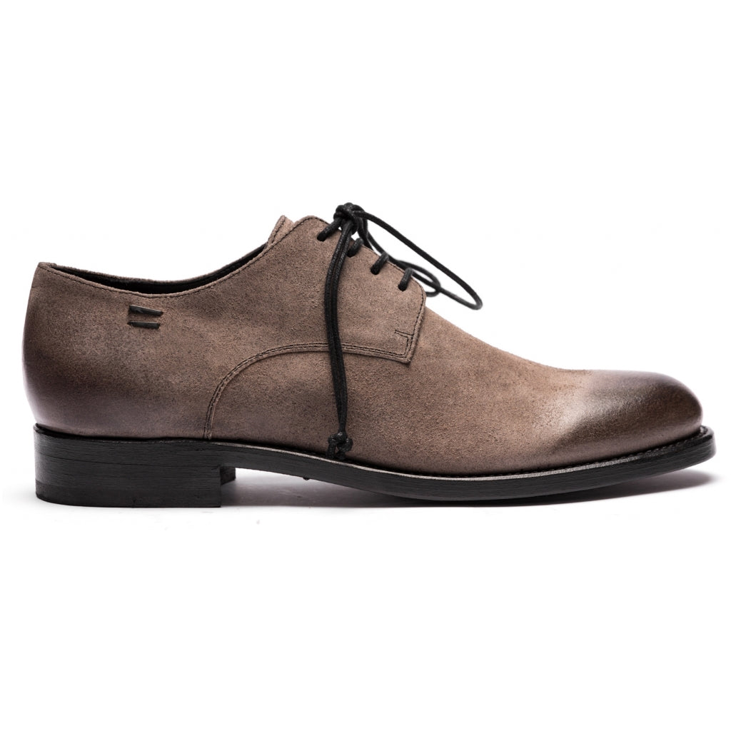 the last conspiracy GENE waxed suede Laced Shoe 052 Dark Grey