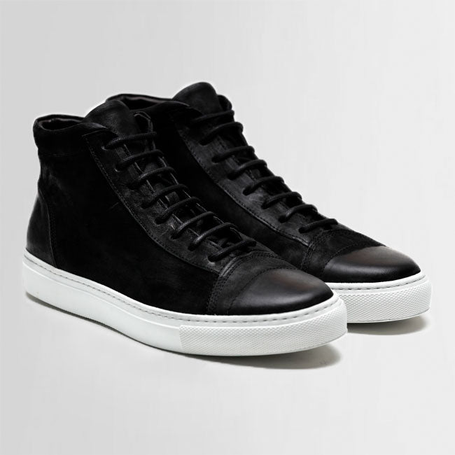 the last conspiracy JORGE mat High Top Sneaker 201 Black/white sole