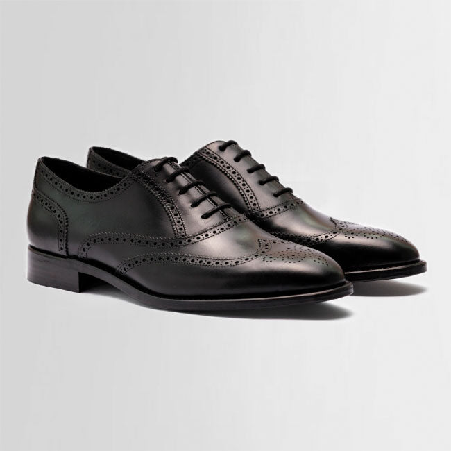 TLC Business MALLOY wing tip brouge leather Business 001 Black