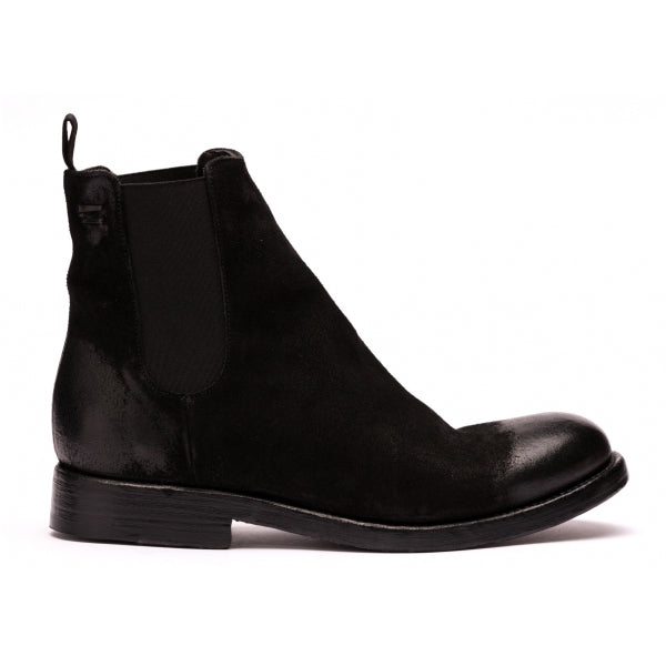 MARCO waxed suede BLACK