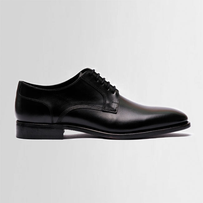 TLC Business STRATTON Derby plain leather Business 001 Black