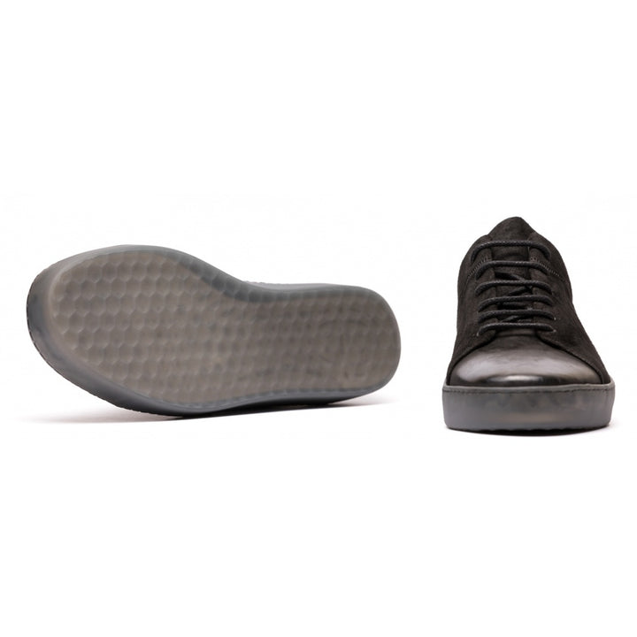 KADEN waxed suede - Black /Smoke sole