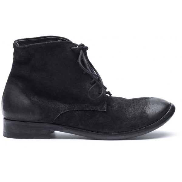 YUNA waxed suede BLACK